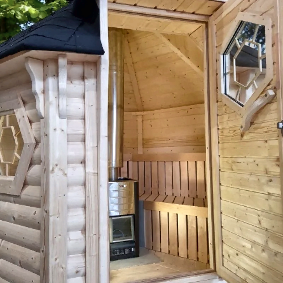 2 Person Hybrid Infrared Traditional Outdoor Sauna
