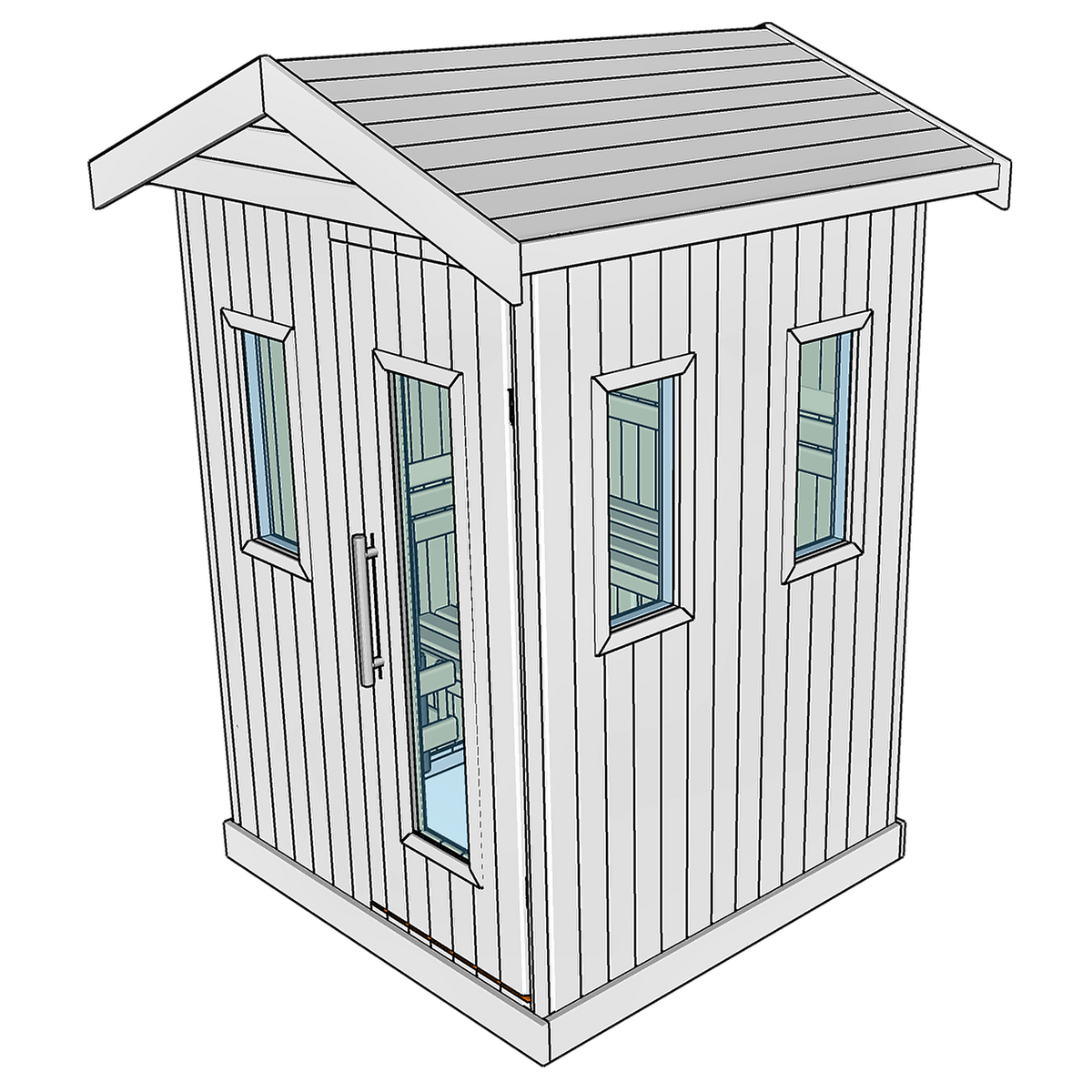 3 Person Thermowood Garden Sauna