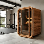 2 Person Indoor Cube Sauna with Thermo Spruce Construction