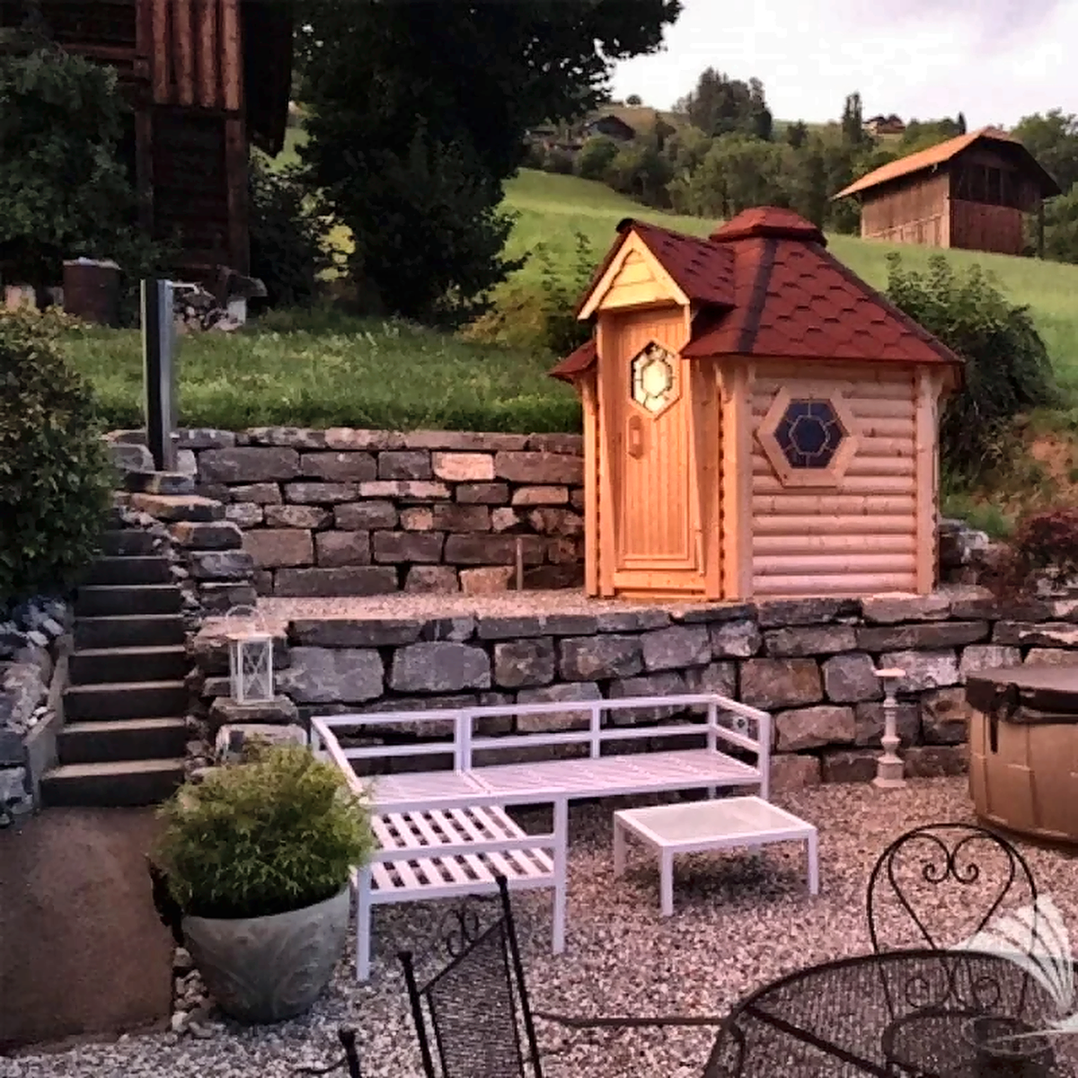 2 Person Hybrid Infrared Traditional Outdoor Sauna