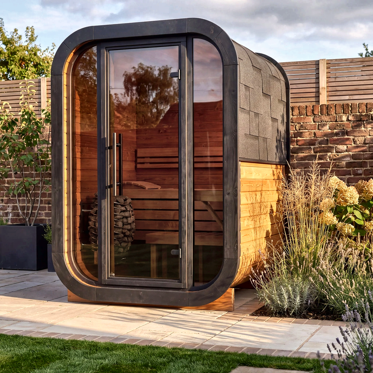Small Rounded Outdoor Sauna Cabin