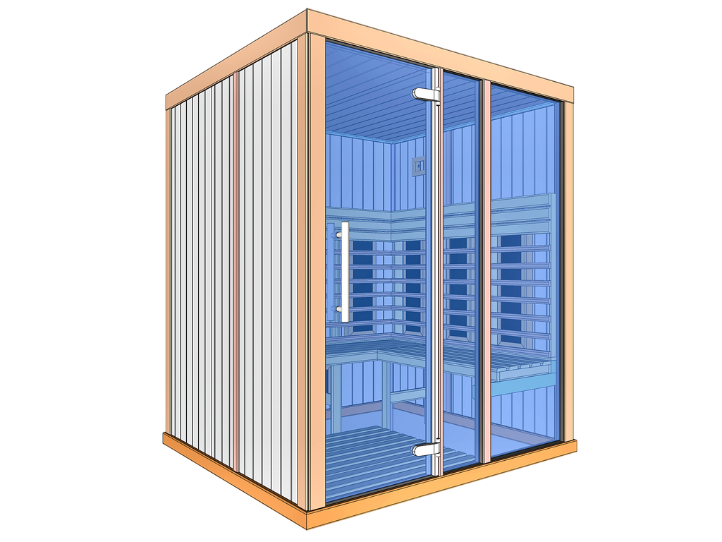 4 Person Square Indoor Infrared Sauna