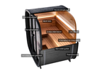 4 Person Black Cube Outdoor Sauna with Wi-Fi Heater Control