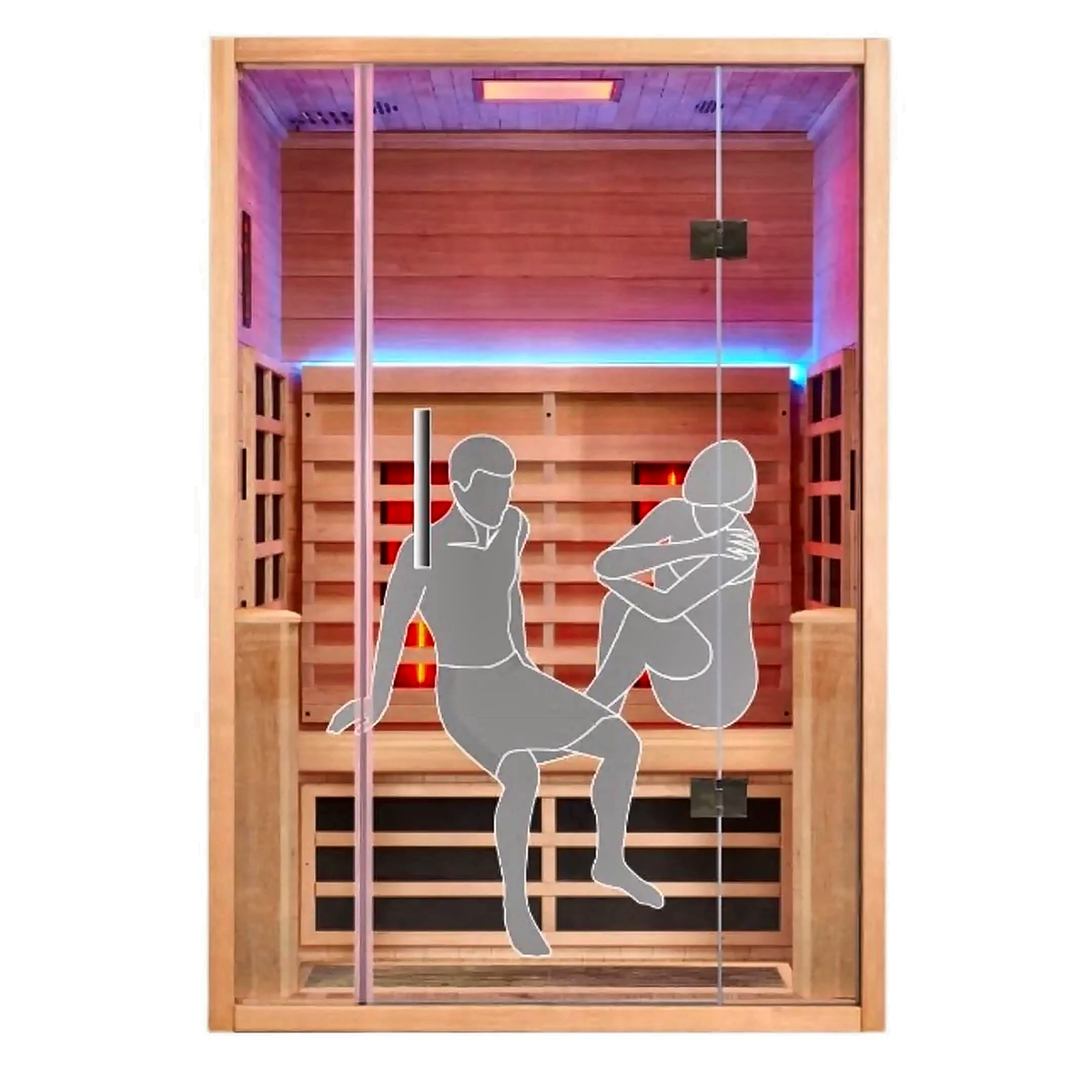 2 Person Full Spectrum Infrared Sauna with Chromotherapy