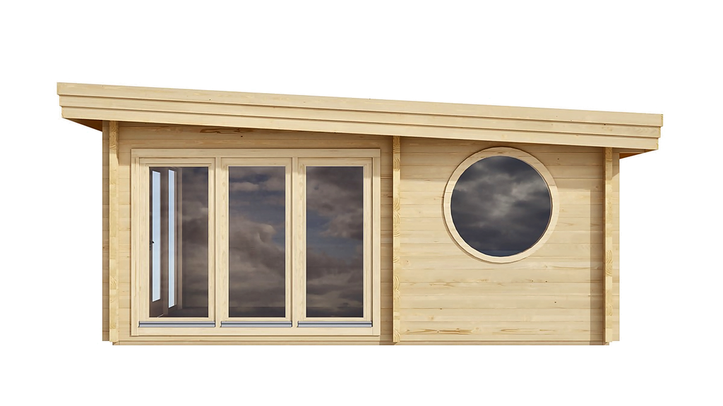 6 Person Outdoor Sauna Cabin with Lounge & Extra Room