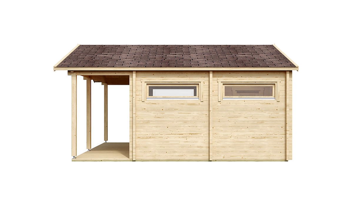 3-Room Nordic Sauna Cabin with Lounge and Terrace
