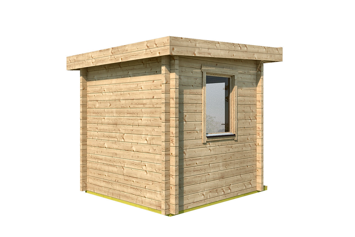 Compact Log-Built Outdoor Sauna Cottage