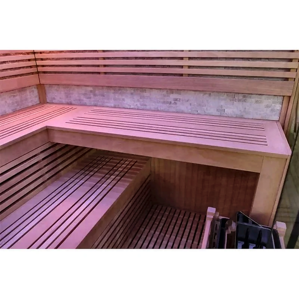 Luxury Indoor Finnish Sauna — 4–6 Person with Color Lighting
