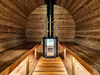Black Barrel Sauna by Cartvora — 2–4 Person with Terrace