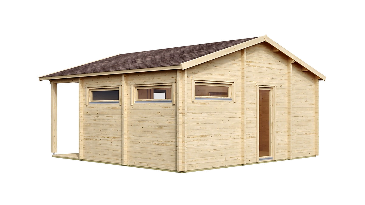 3-Room Nordic Sauna Cabin with Lounge and Terrace