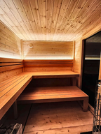 4–5 Person Compact Corner Outdoor Sauna