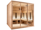 5 Person Square Indoor Infrared Sauna with L-Shaped Benches