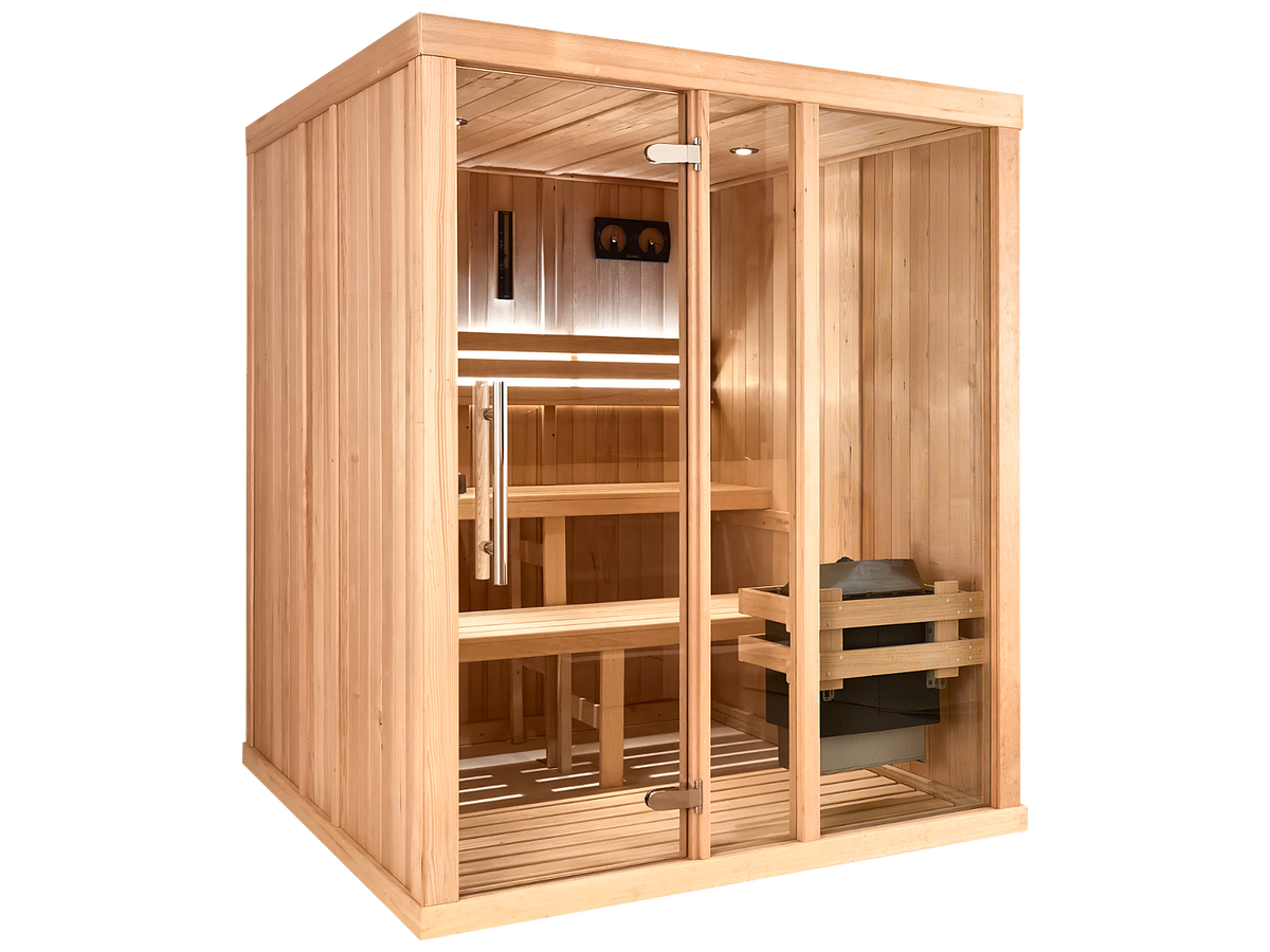 4 Person Square Indoor Traditional Finnish Sauna