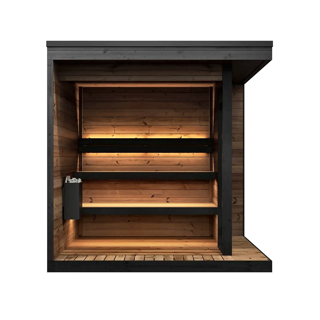 Large Dark Outdoor Sauna for Shared Use