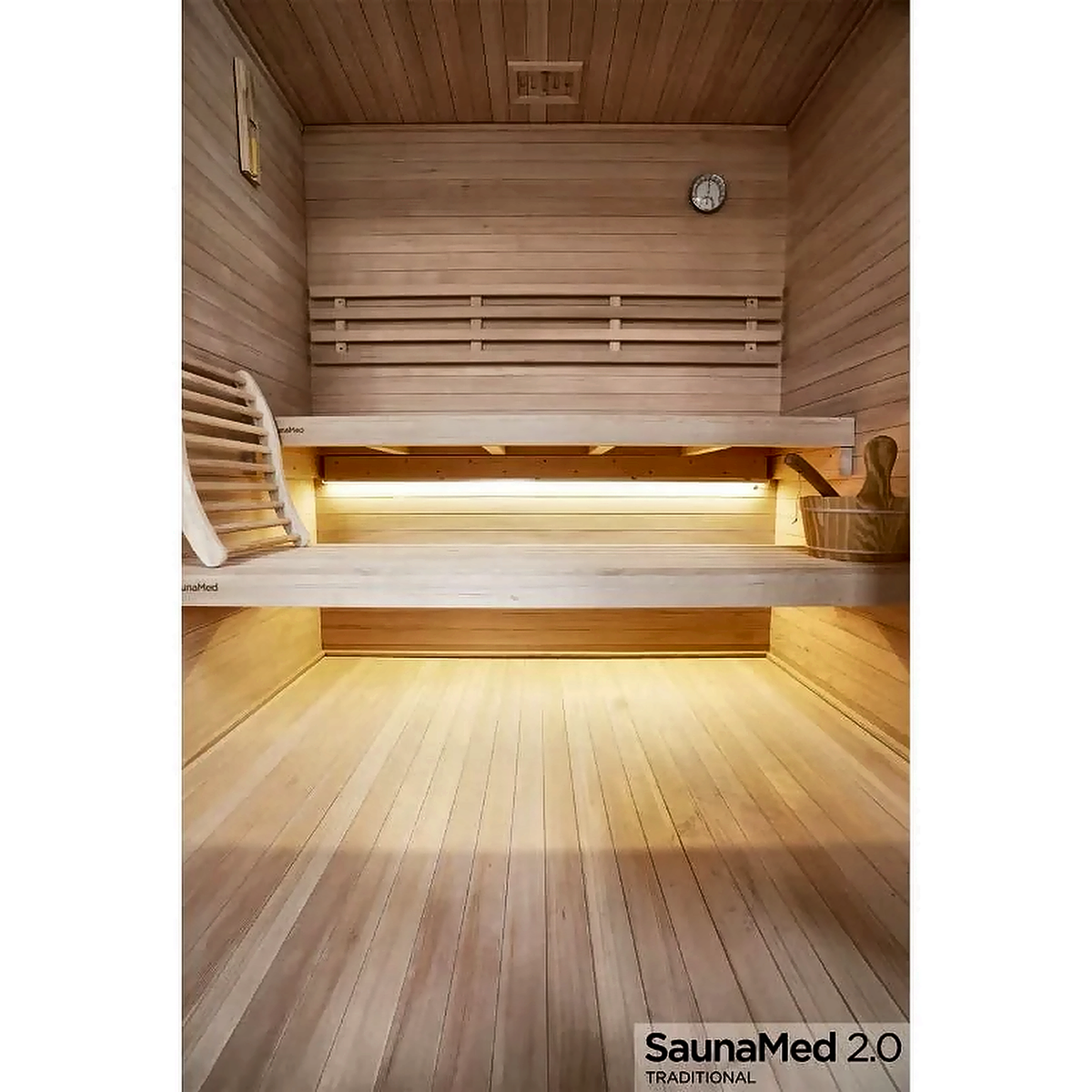 6 Person Traditional Hemlock Indoor Sauna