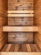 Compact Indoor Traditional Sauna with Thermo Pine Walls