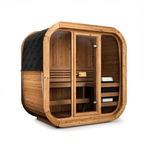 Compact Nordic Outdoor Sauna with Glass Front