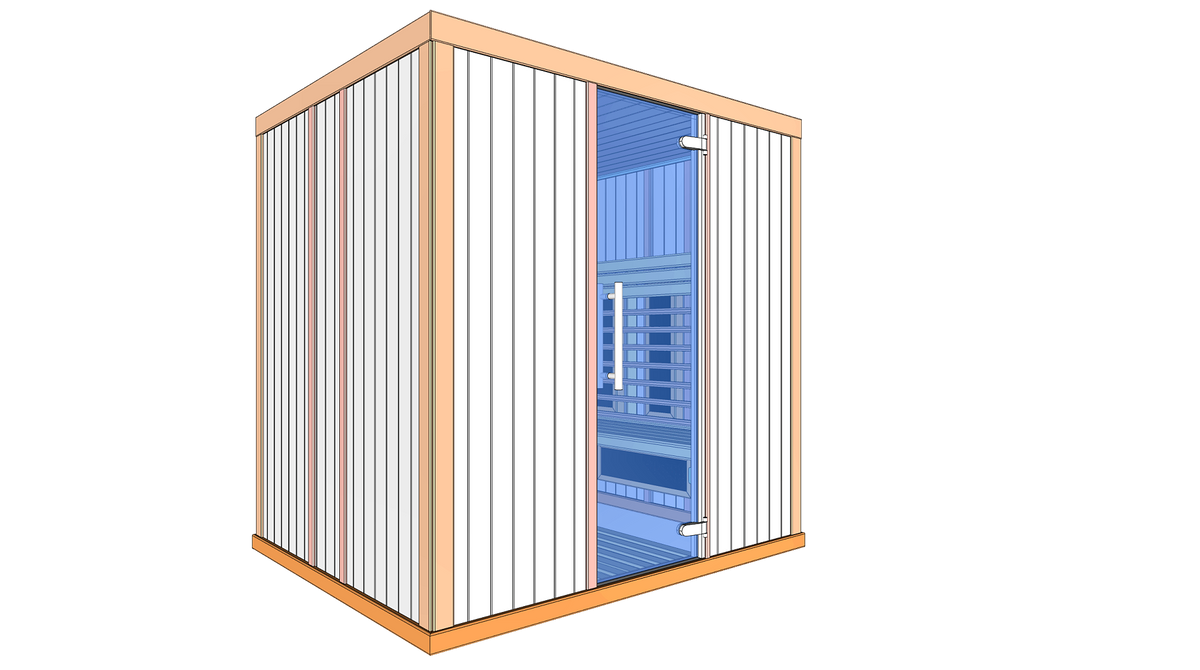4–6 Person Indoor Infrared Sauna with Parallel Benches