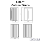 2 Person Compact CLT Outdoor Sauna