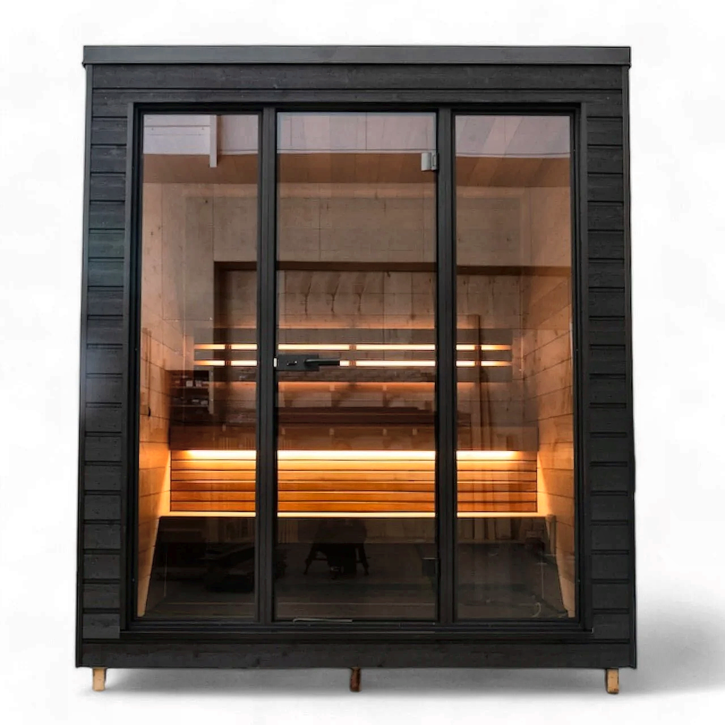 3 Person Compact Thermowood Outdoor Sauna