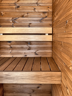 Compact Indoor Traditional Sauna with Thermo Pine Walls