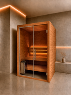 2 Person Indoor Traditional Sauna with Thermo Pine Walls