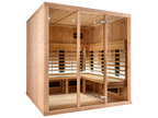 5 Person Square Indoor Infrared Sauna with L-Shaped Benches