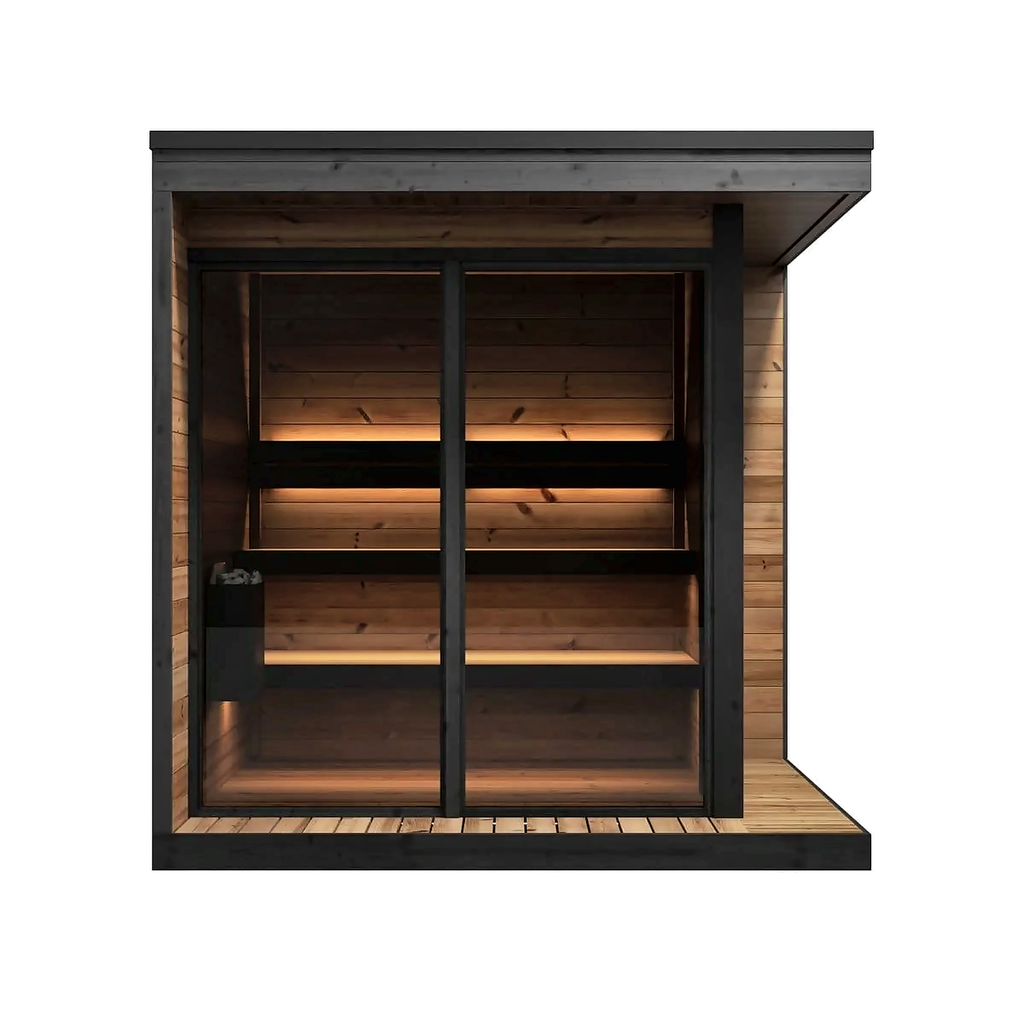 Large Dark Outdoor Sauna for Shared Use