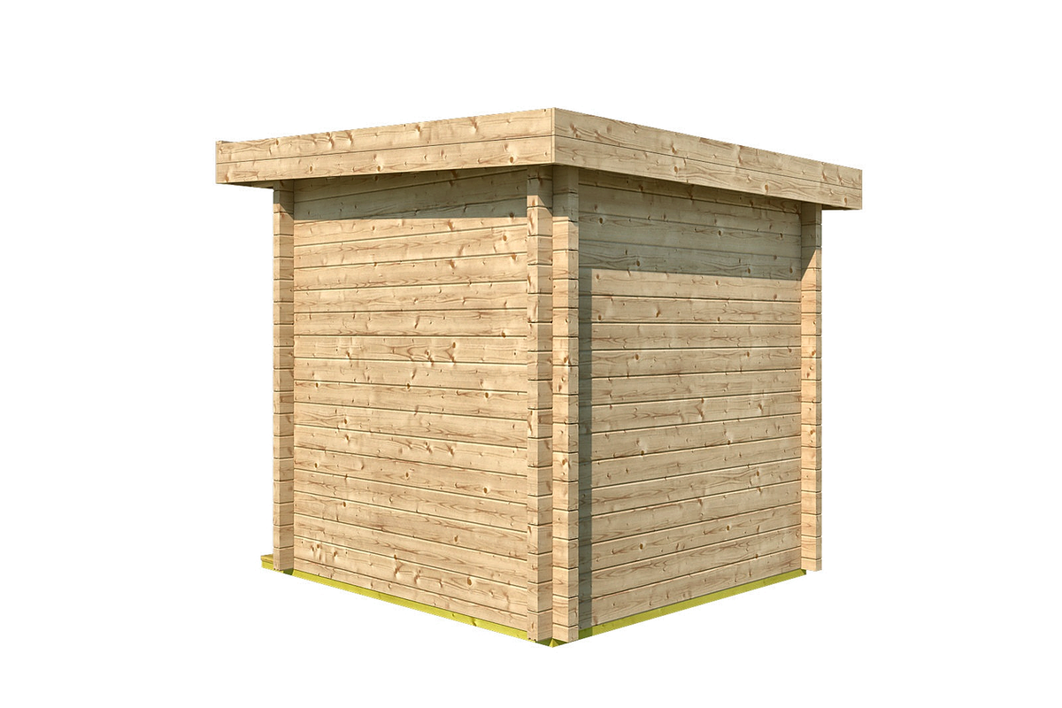 Compact Log-Built Outdoor Sauna Cottage