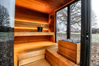 4 Person Premium Corner Outdoor Sauna with Thermo Wood