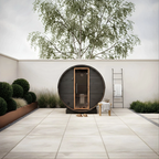 6–8 Person Large Thermowood Barrel Sauna with Window