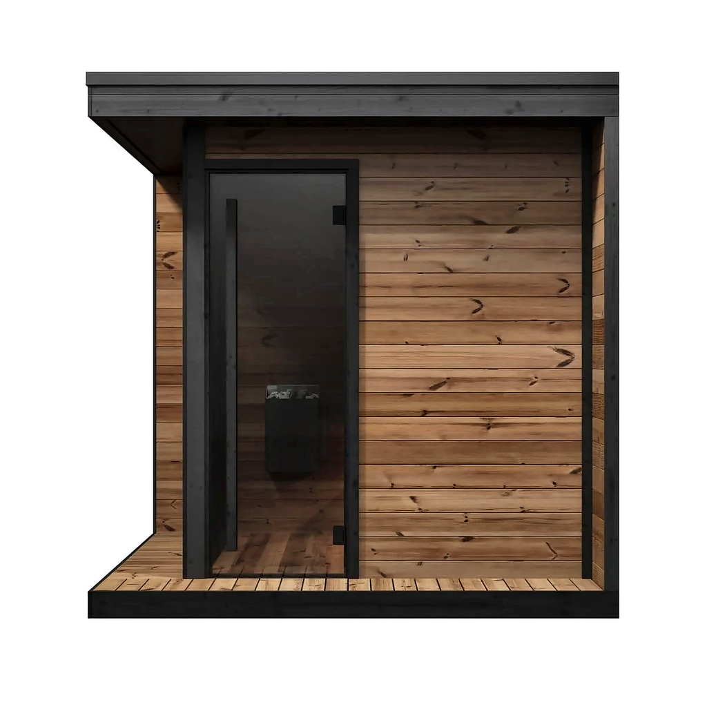 Large Dark Outdoor Sauna for Shared Use