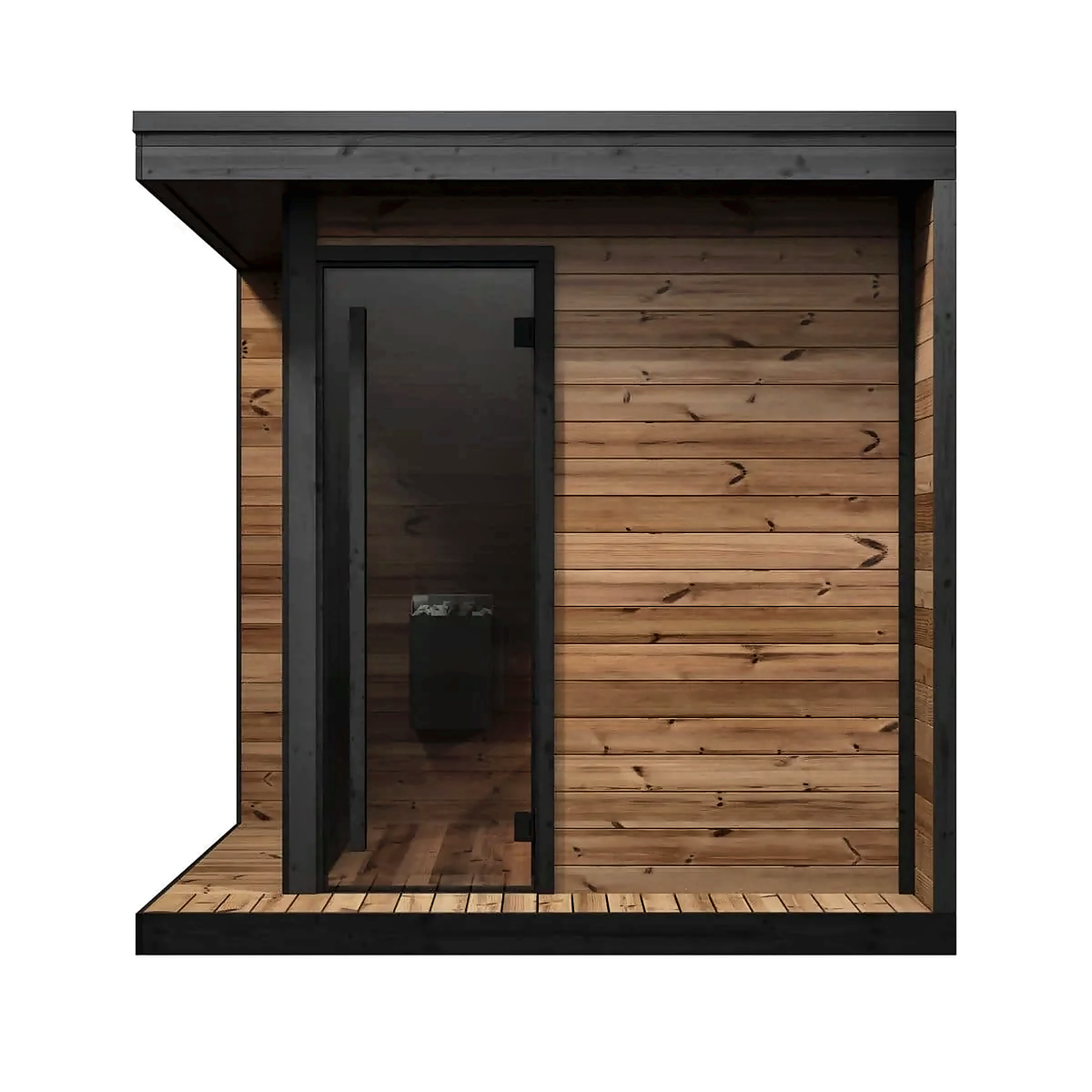 Large Dark Outdoor Sauna for Shared Use