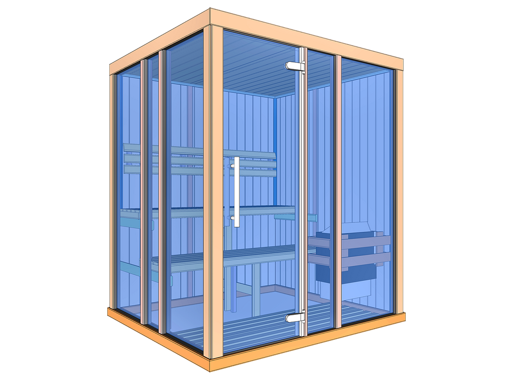 4 Person Square Indoor Traditional Finnish Sauna