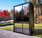 2 Person Compact Outdoor Sauna with Mirror-Glass Facade