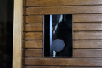 2–3 Person Compact Outdoor Sauna with Mirror-Glass Facade