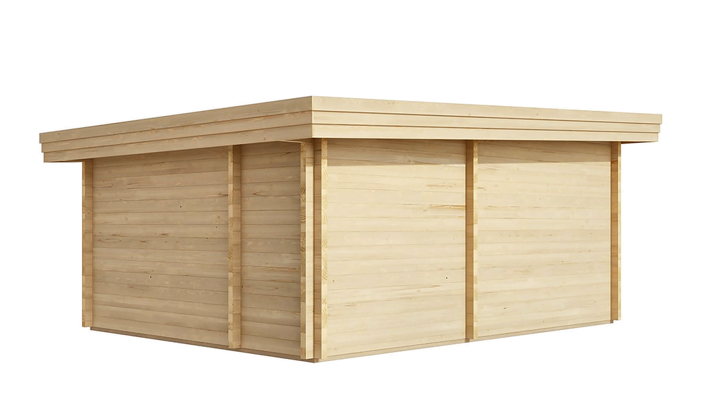 6 Person Outdoor Sauna Cabin with Lounge & Extra Room