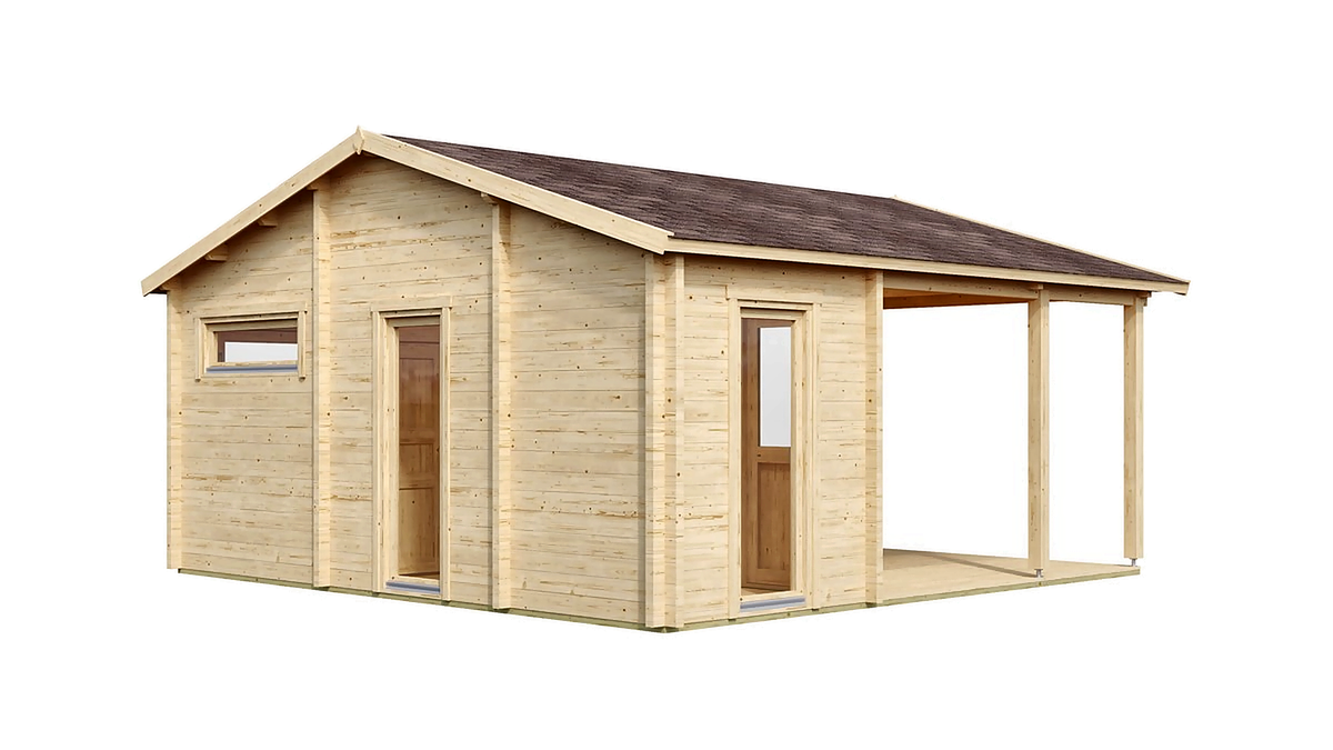 3-Room Nordic Sauna Cabin with Lounge and Terrace