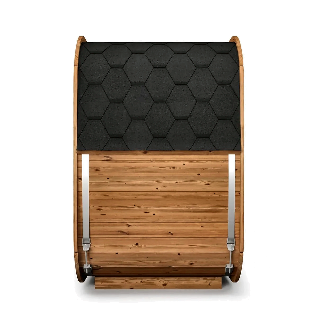 Compact Nordic Outdoor Sauna with Glass Front