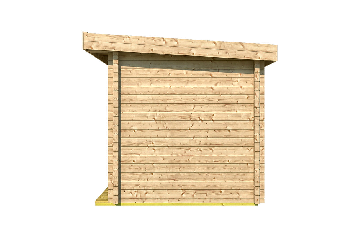 Compact Log-Built Outdoor Sauna Cottage