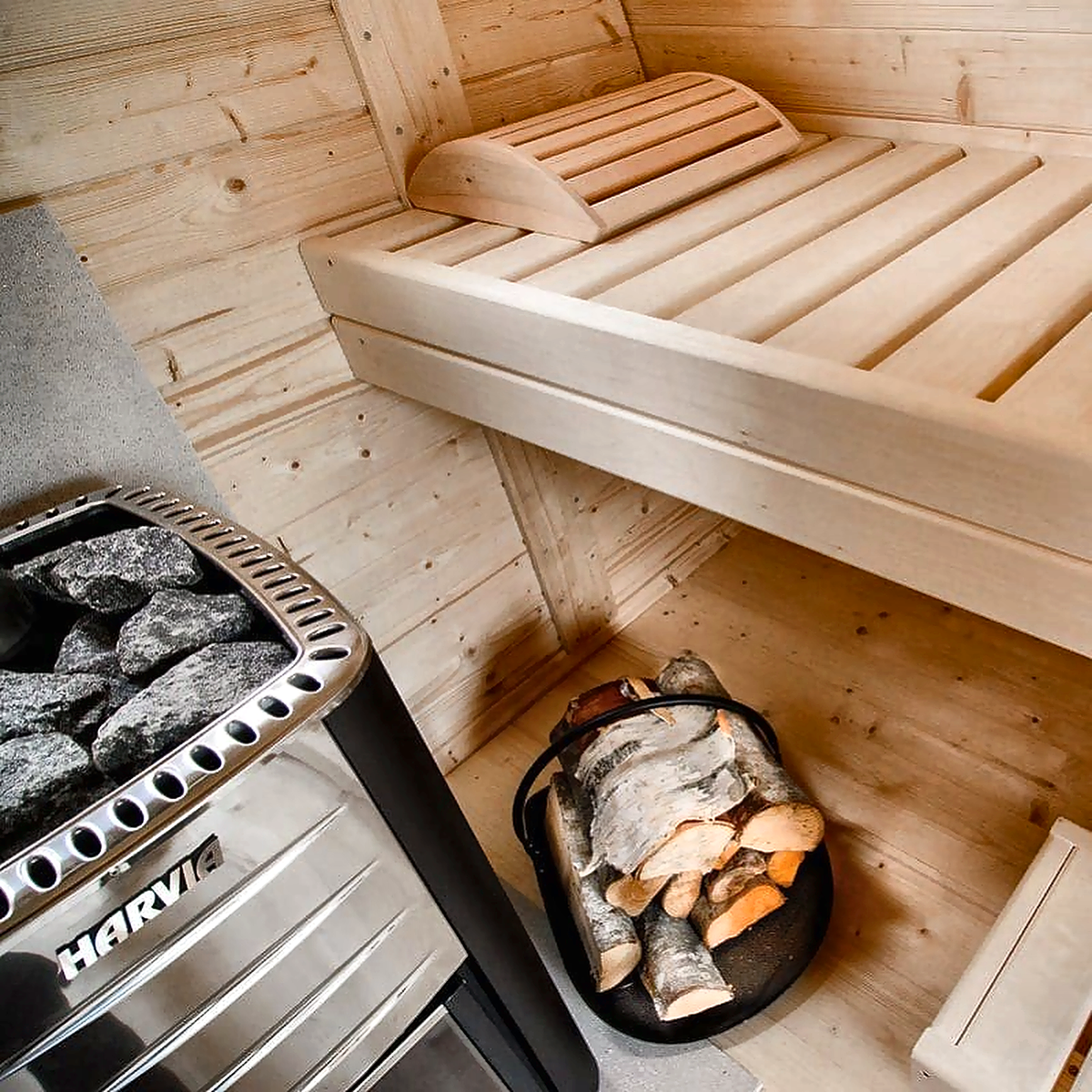 5–6 Person Outdoor Sauna Cabin with Flexible Heating