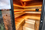4 Person Premium Corner Outdoor Sauna with Thermo Wood