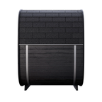 4 Person Black Cube Outdoor Sauna with Wi-Fi Heater Control