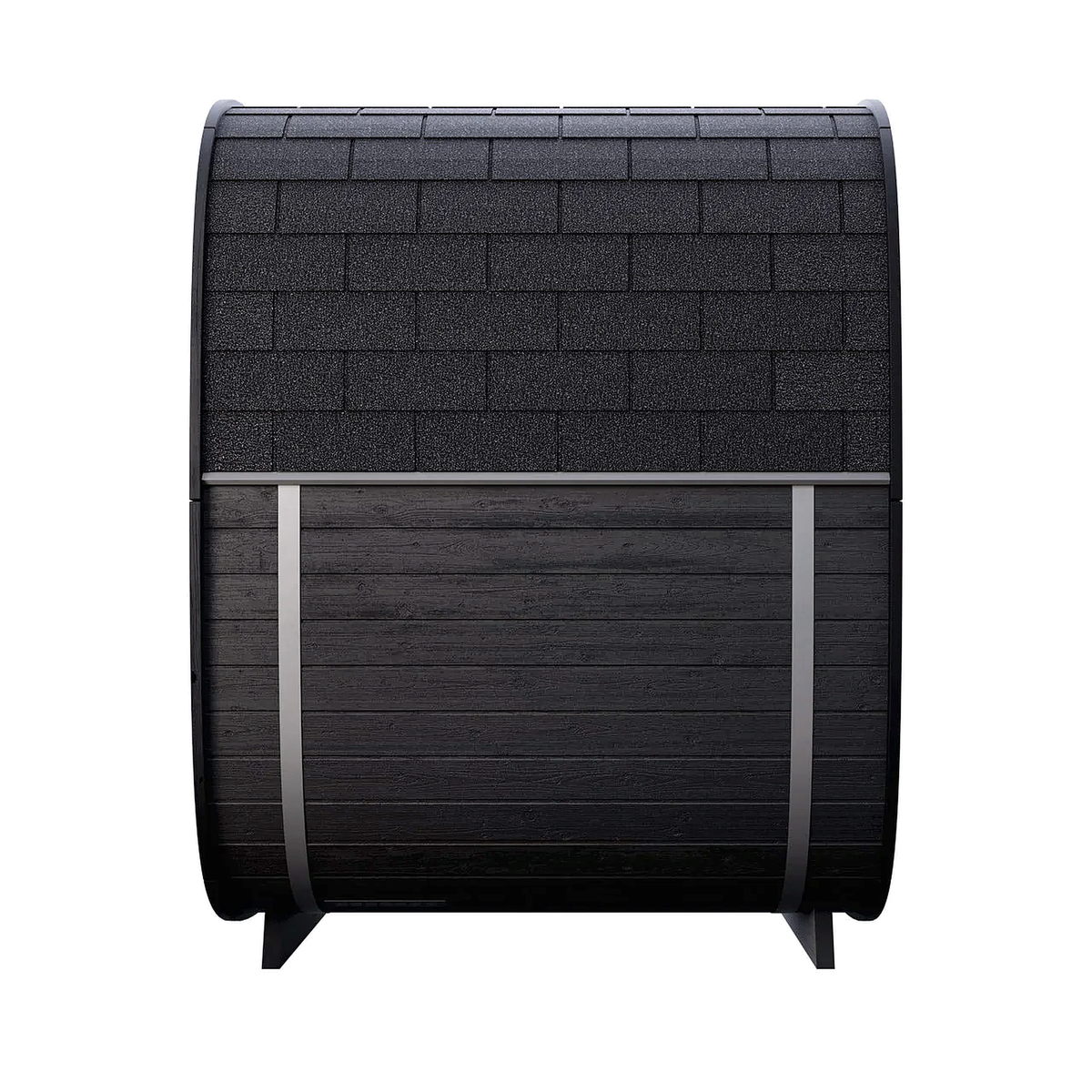 4 Person Black Cube Outdoor Sauna with Wi-Fi Heater Control