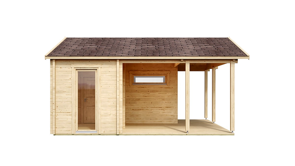 3-Room Nordic Sauna Cabin with Lounge and Terrace
