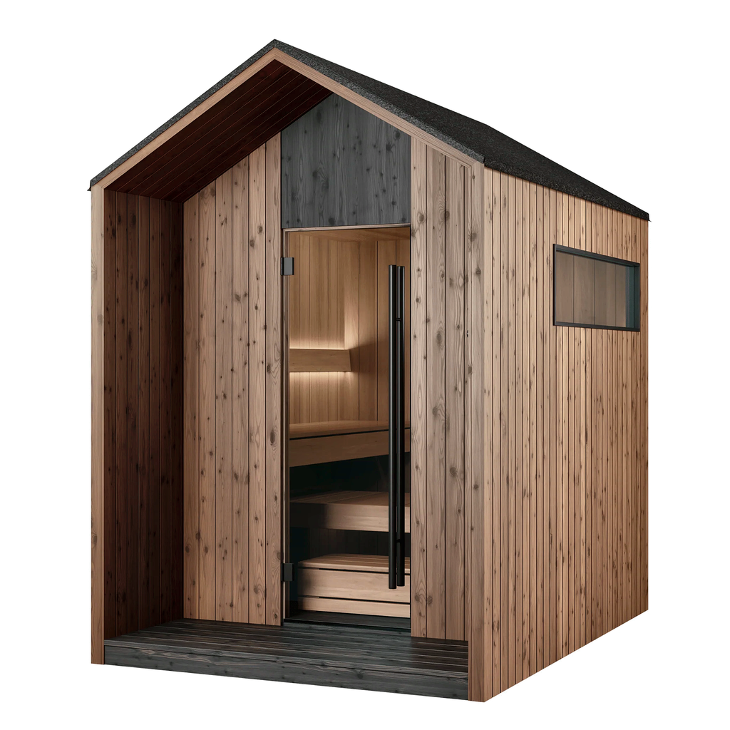 4–6 Person Nordic Outdoor Sauna with Opposing Benches