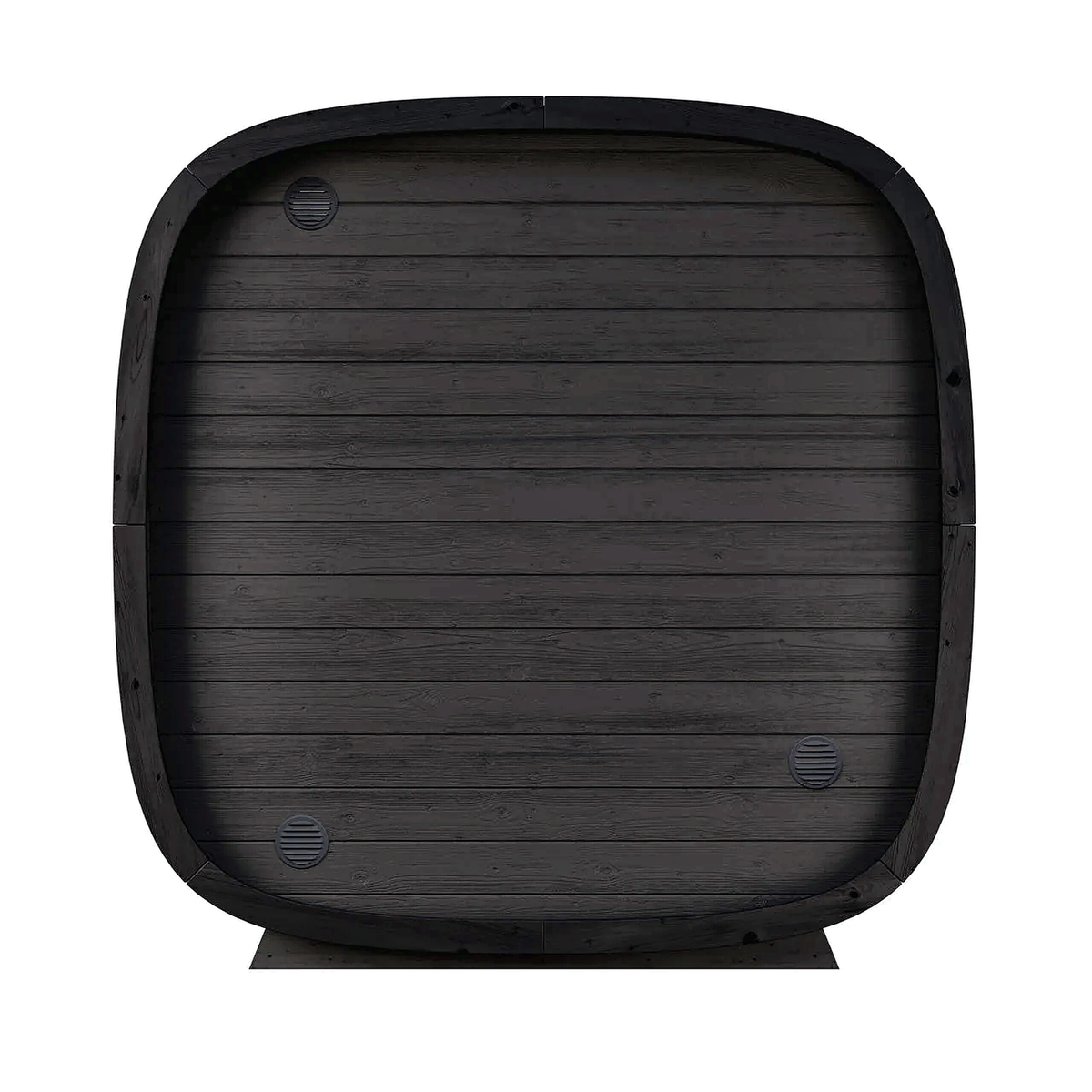 4 Person Black Cube Outdoor Sauna with Wi-Fi Heater Control