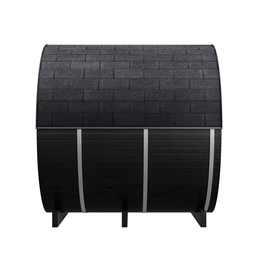 Black Barrel Sauna by Cartvora — 2–4 Person with Terrace