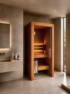 Compact Indoor Traditional Sauna with Thermo Pine Walls