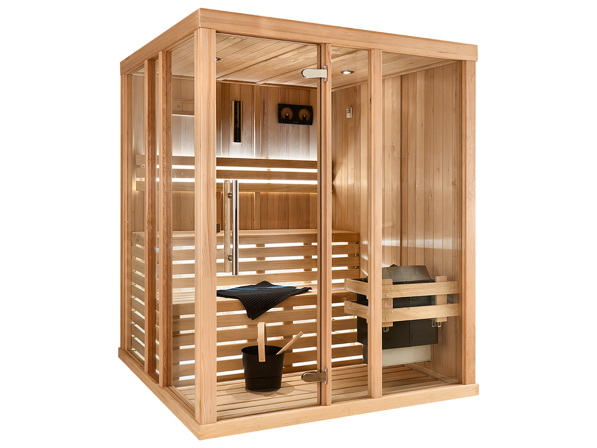 4 Person Square Indoor Traditional Finnish Sauna